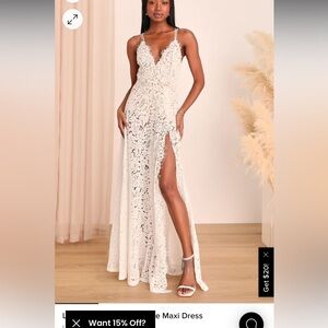 Lulus white lace dress